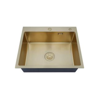 Мойка для кухни с корзиной и дозатором РМС MR-6050G золото