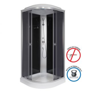 Душевая кабина Niagara Eco E80/13/TN 80x80 см профиль хром стекло тонированное