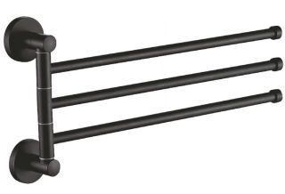 Полотенцедержатель Haiba HB8713 37см чёрный матовый Полотенцедержатель Haiba HB8713 37см чёрный матовый