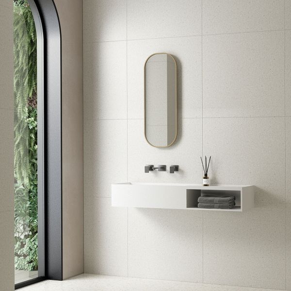 Раковина Solid Surface Vincea VWB-6S112MW, 1200*400*200, подвесная, цвет белый матовый