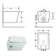 Унитаз подвесной с функцией биде Azario Dezi AZ-W05-SWBD безободковый белый
