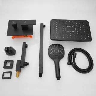 Душевая система Rose R2835H чёрный матовый Душевая система Rose R2835H чёрный матовый