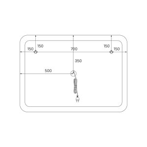 Зеркало с подсветкой IDDIS Esper ESP1000i98 100см белый матовый