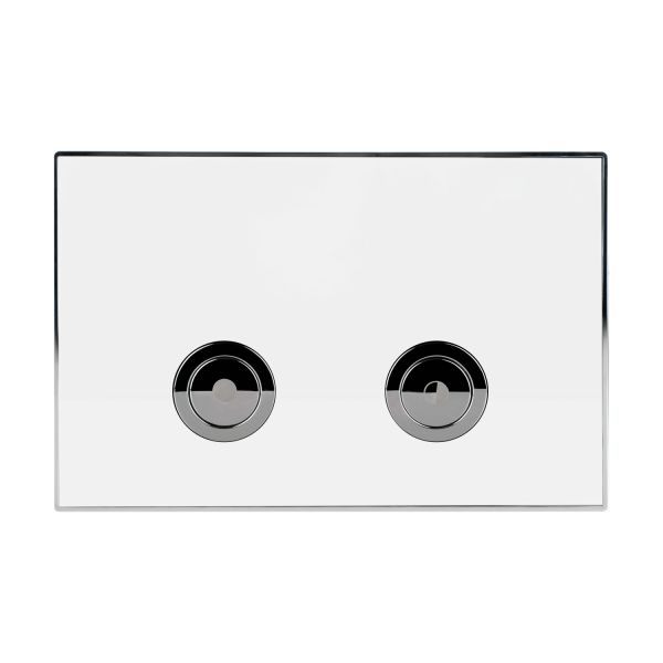 Клавиша смыва для пневматической инсталляции Point Венера PN44071WC белый/хром