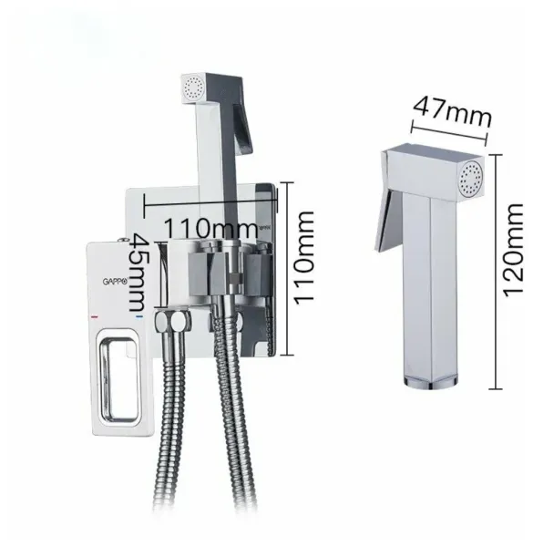 Гигиенический душ со смесителем Gappo G7218 хром