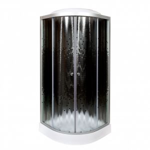 Душевая кабина Deto L 809 с гм. и эл. BLACK 90х90х215 см