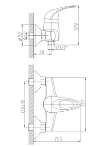Смеситель для душа Haiba HB2003 хром