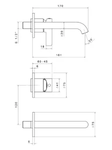 Встраиваемый смеситель для раковины Kerama Marazzi Linea 71028EKM.21.018 хром