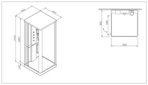 Душевая кабина Am.Pm Awe W15C-804-090MTE 90x90 см