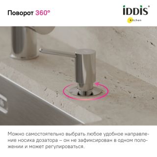 Дозатор для кухонной мойки IDDIS Kitchen Line SDISB00i59 хром Дозатор для кухонной мойки IDDIS Kitchen Line SDISB00i59 хром