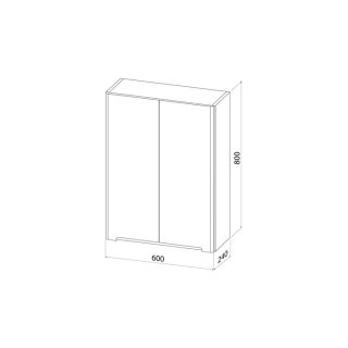 Шкаф подвесной IDDIS Эдифис (Edifice) EDI60W0i97 60 см белый
