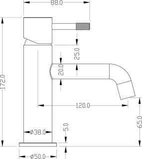 Смеситель для раковины Boheme Uno 461-SGM антрацит глянец Смеситель для раковины Boheme Uno 461-SGM антрацит глянец