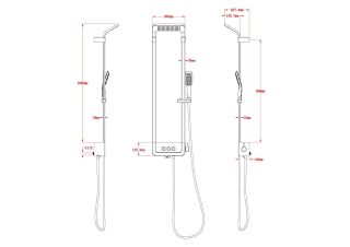 Душевая панель Black & White Seasons 2040W0