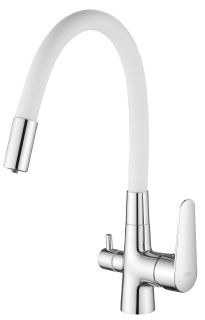 Смеситель для кухни ESKO Coral CL 03 W белый Смеситель для кухни ESKO Coral CL 03 W белый