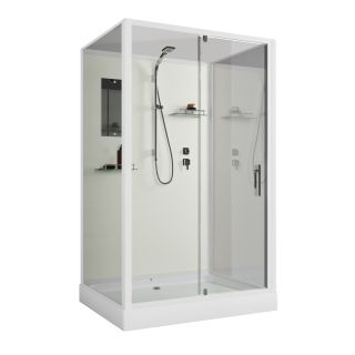 Душевая кабина Niagara Standart ST90/15Q 90x90 см профиль белый стекло прозрачное