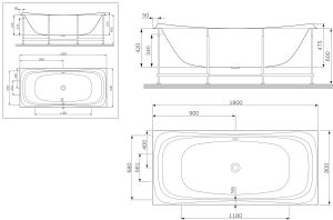 Экран Am.pm Sensation W30A-180-080W-P A0 180х80 см