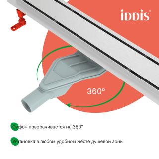 Душевой лоток IDDIS Перфекс (Perfex) 975B7SB00DZ 70 см хром матовый