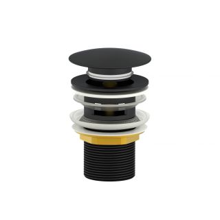 Донный клапан для раковины Wonzon & Woghand WW-88SS01-MB с переливом чёрный матовый Донный клапан для раковины Wonzon & Woghand WW-88SS01-MB с переливом чёрный матовый
