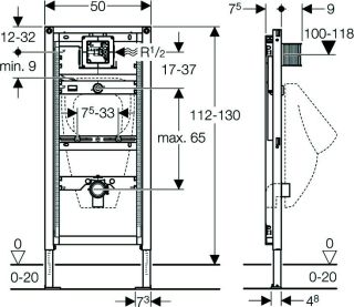 Инсталляция для писсуара Geberit Duofix 111.616.00.2