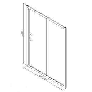 Душевая дверь Am.pm Bliss L W53S-1401190MT 140x190