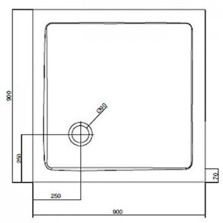 Душевой поддон Am.pm Bliss L W53T-303-090W 90x90