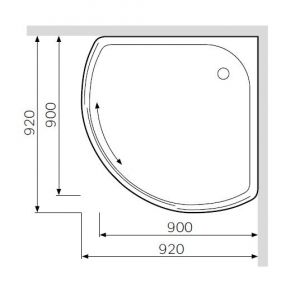 Душевой поддон Am.pm Bliss L W53T-315-090W64 90x90