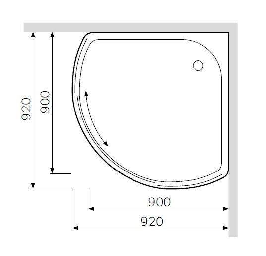 Душевой поддон Am.pm Bliss L W53T-315-090W64 90x90 Душевой поддон Am.pm Bliss L W53T-315-090W64 90x90
