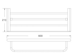Полка для полотенец Rose RG1708H 60см чёрный Полка для полотенец Rose RG1708H 60см чёрный