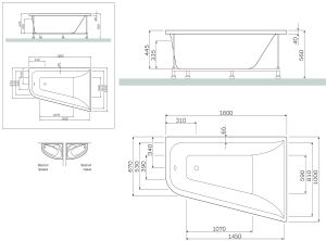 Экран Am.pm Spirit W72A-160L100W-P2 160 см левосторонний