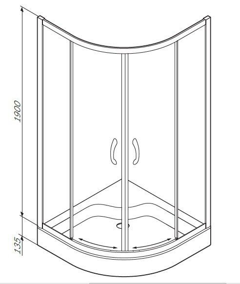 Душевой уголок Am.Pm Sense W75G-225-080WF 80x80