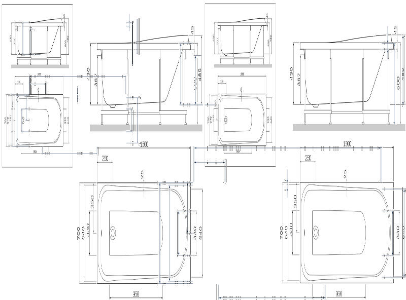 Каркас Am.pm Like W80A-150-070W-R 150x70 см