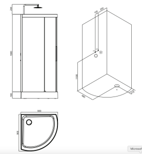 Душевая кабина Am.Pm Like W80C-016-090MTA 90x90 см