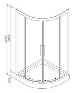 Душевой уголок Am.Pm Like W80G-301-090MT 90x90