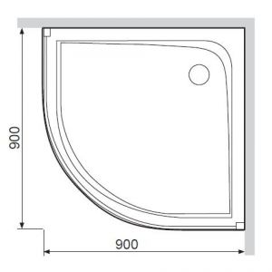 Душевой поддон Am.pm Like W80T-301-090W 90x90