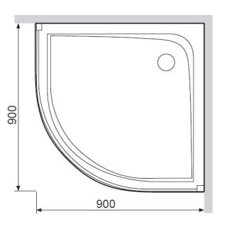 Душевой поддон Am.pm Like W80T-301-090W 90x90