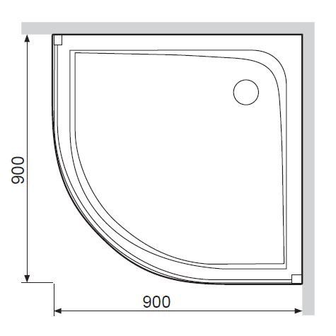 Душевой поддон Am.pm Like W80T-301-090W 90x90 Душевой поддон Am.pm Like W80T-301-090W 90x90