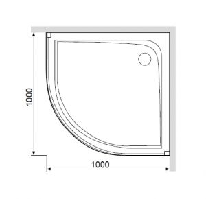 Душевой поддон Am.pm Like W80T-301-100MT 100x100