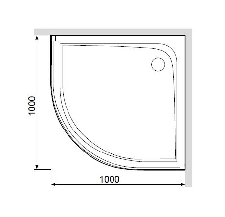 Душевой поддон Am.pm Like W80T-301-100MT 100x100