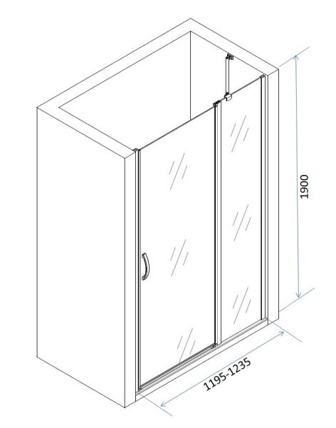 Душевая дверь Am.pm Move W81S-D120-000CT 120x190