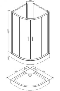 Душевая кабина Am.Pm Joy W85C-001-090GT 90x90 см