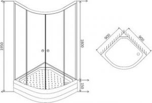 Душевой поддон Am.pm JOY W85T-205-090W 90x90