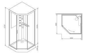 Душевая кабина Am.Pm Gem W90C-018-090WTA 90x90 см