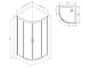 Душевой уголок Am.Pm Gem W90G-401-100WT 100x100