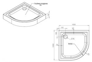 Душевой поддон Am.pm Gem W90T-401-100W 100x100