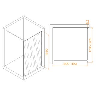 Душевая перегородка RGW WA-010G 351001012-16 120см золото