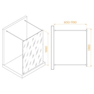 Душевая перегородка RGW WA-016W 35101614-15 140 см профиль белый стекло прозрачное