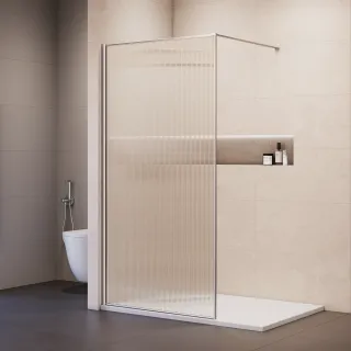 Душевая перегородка RGW WA-08 NEW 81100806-151 60 см профиль хром стекло ребристое