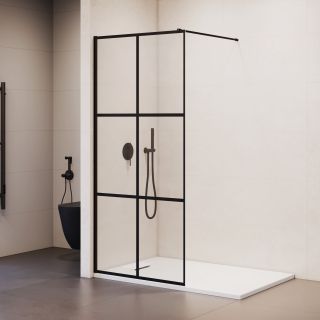 Душевая перегородка RGW WA-011B 35101170-84 70 см профиль чёрный стекло прозрачное