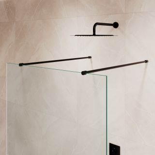 Душевая перегородка RGW WA-016B 35101614-14 140 см профиль чёрный стекло прозрачное