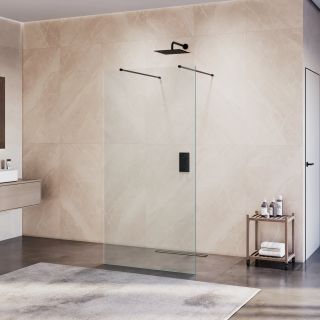 Душевая перегородка RGW WA-016B 35101614-14 140 см профиль чёрный стекло прозрачное